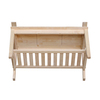 International Concepts Double X-Back Bench with Arms and Shelf, Unfinished BE-1